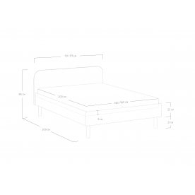 Полутораспальная кровать Hanna