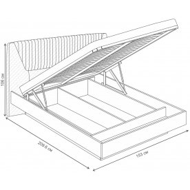 Полутораспальная кровать Криона 11