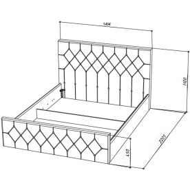 Полутораспальная кровать Куара