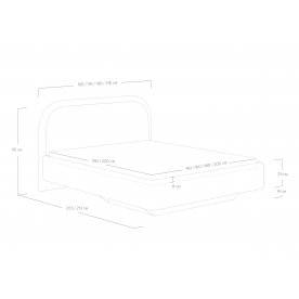 Полутораспальная кровать Sandra