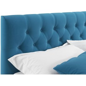 Полутораспальная кровать Verona 140х200 синий велюр