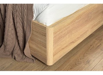 Полутораспальная кровать Юлия 140 х 200 см дуб сонома / белый