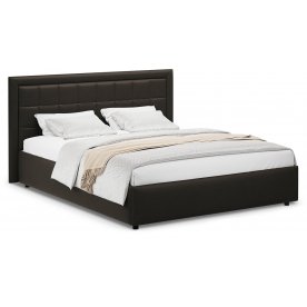 Двуспальная кровать Ноэми 1202 160х200 см с ПМ коричневый с матрасом