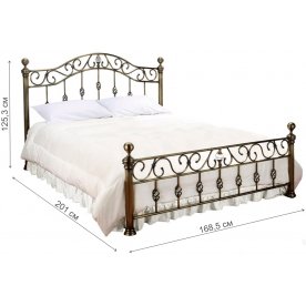 Кровать BD-603 160х200 античная медь с матрасом