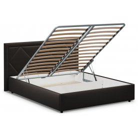 Полутороспальная кровать Доменика 1203 140х200 см с ПМ коричневый с матрасом