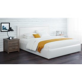 Полутороспальная кровать Паола 1201 140х200 см с ПМ белый с матрасом