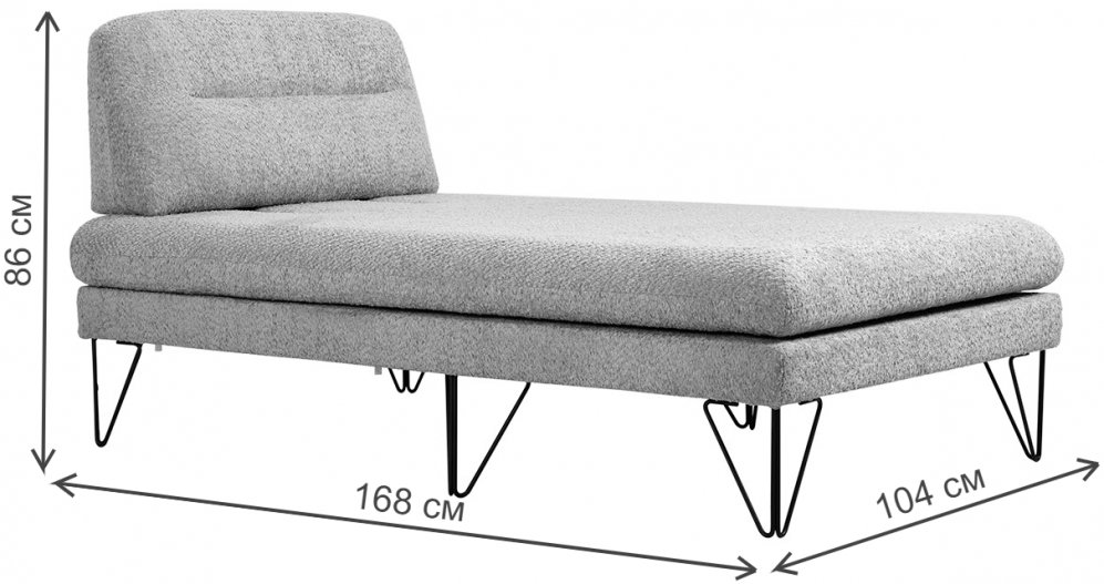 Диван-кушетка Рокки ткань Camby aloe