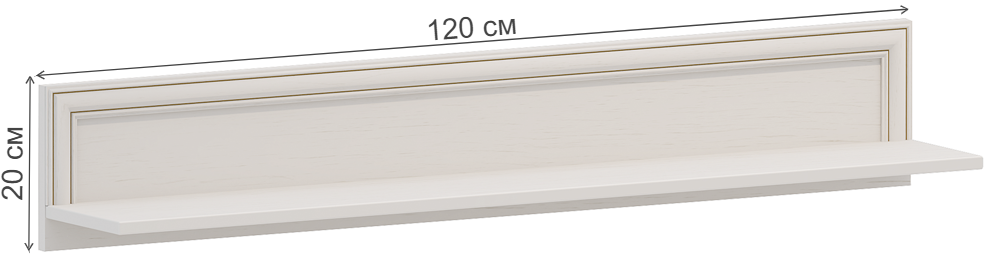 Полка Агата АТ16 дуб седан