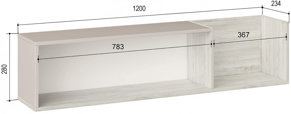 Полка Чарли №7 кашемир / винтерберг