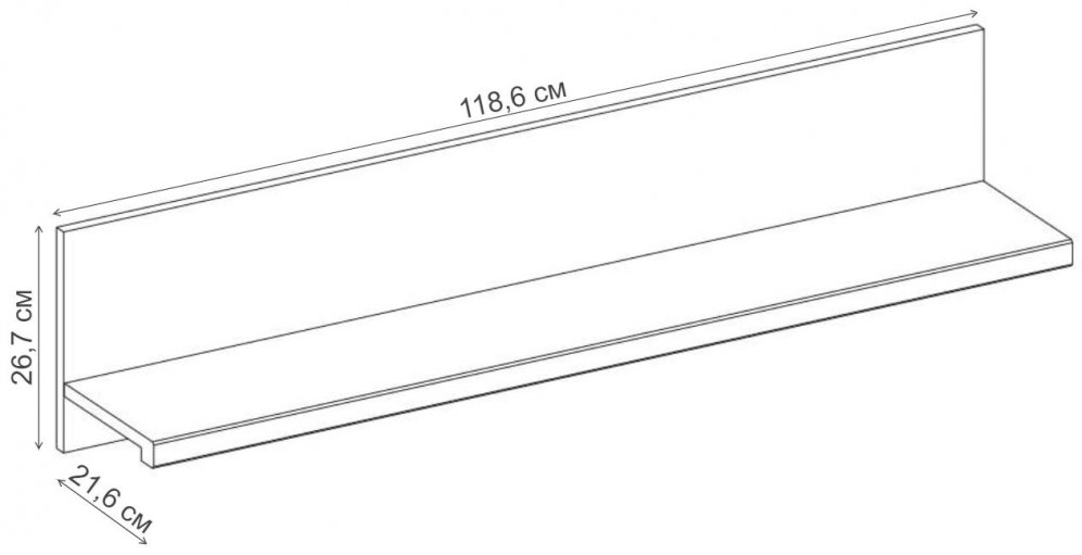 Полка Джаз Т каштан найбори / оникс