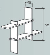 Полка Саймон 3 беленый дуб