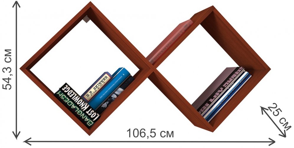 Полка Мебелеф-5 левая ясень темный