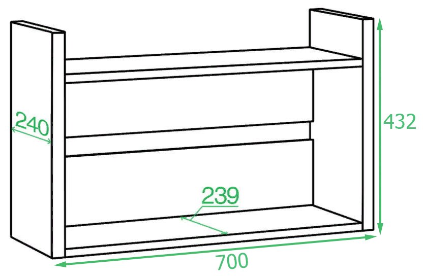 Полка навесная Арина карамель