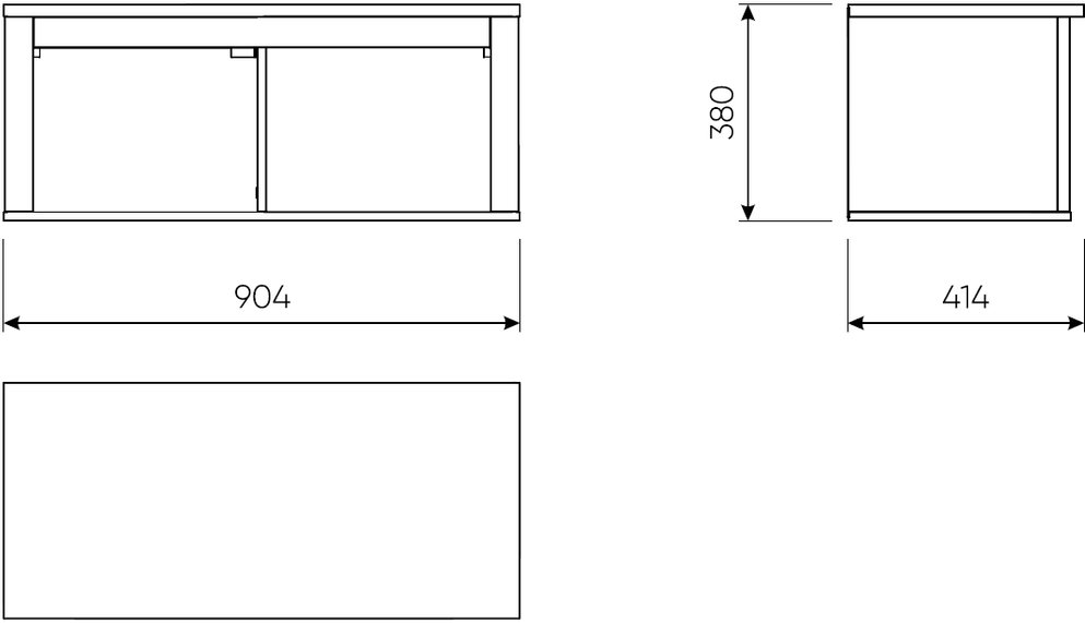 Полка навесная Сага 2 секции бирюзовая