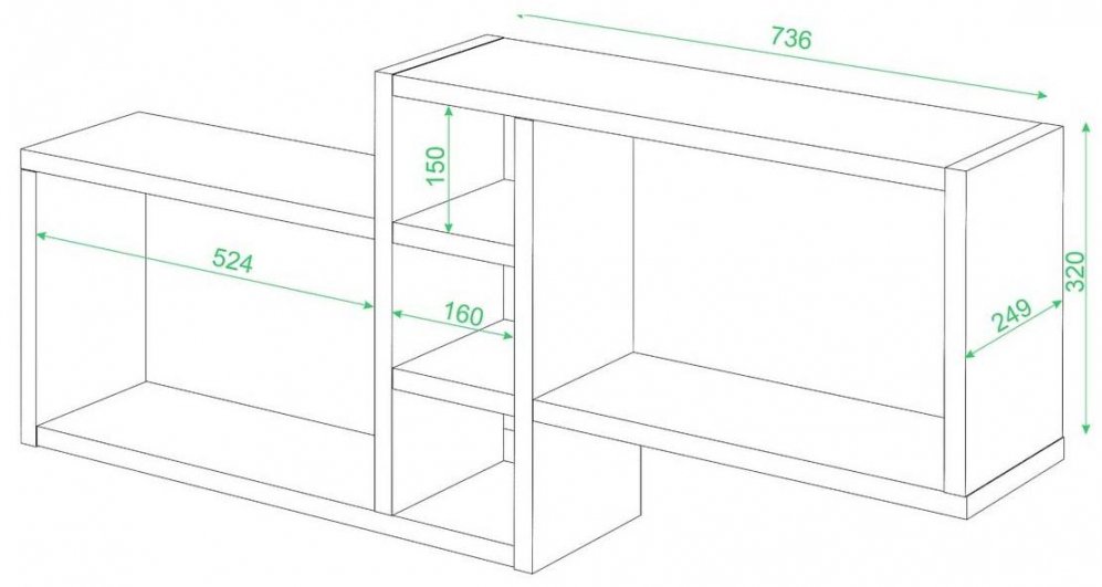 Полка Раванта-20 карамель