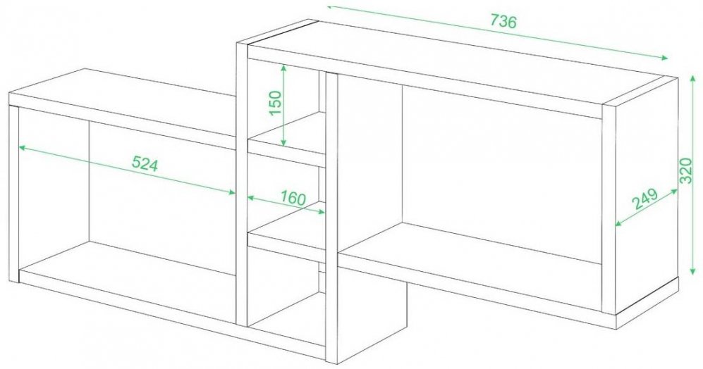 Полка Раванта-20 венге