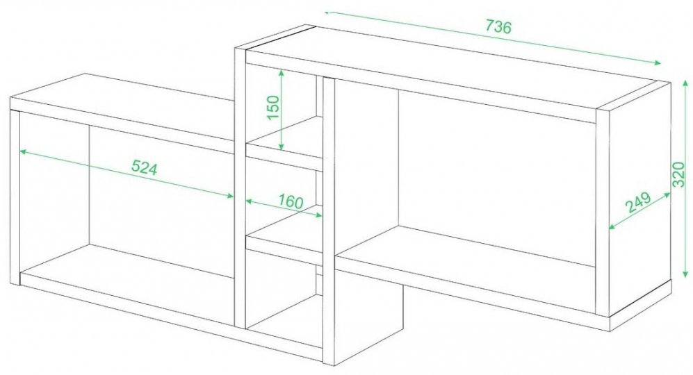 Полка ПК-20 / венге / карамель