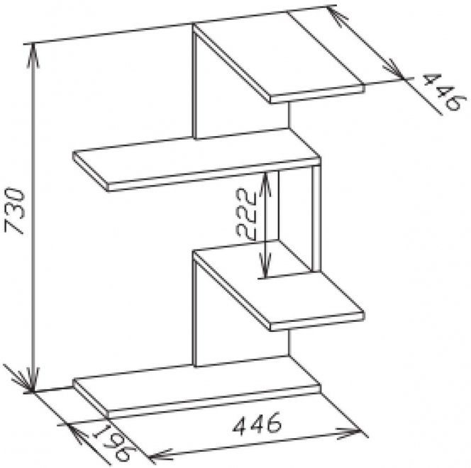 Полка ПК-7 дуб сонома