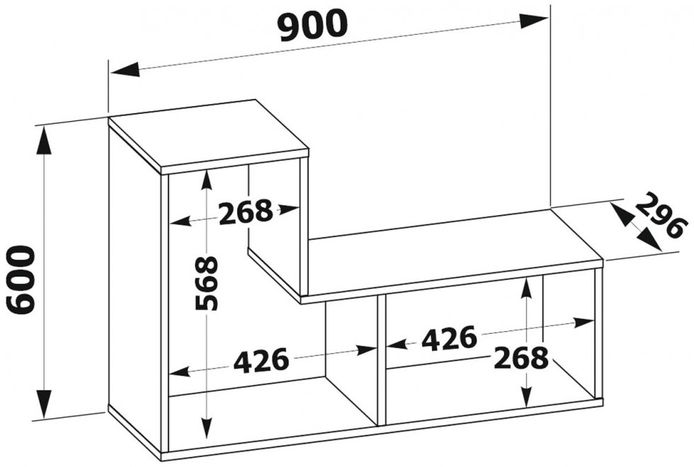 Полка ПК-9 беленый дуб