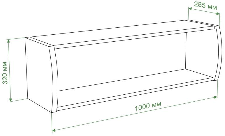 Полка ПНД КК карамель / карамель