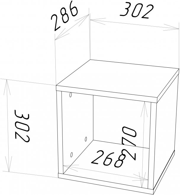 Полка Рунтроп Т-1 дуб сонома
