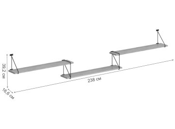 Полка Skyland Coffee SH3-Rod/Bar