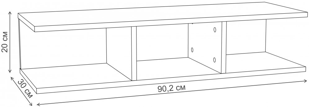 Полка Urban / Summit НМ 011.92-01 ясень анкор темный kr