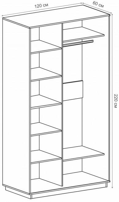 Шкаф-купе Леон-2 Лондон 1200