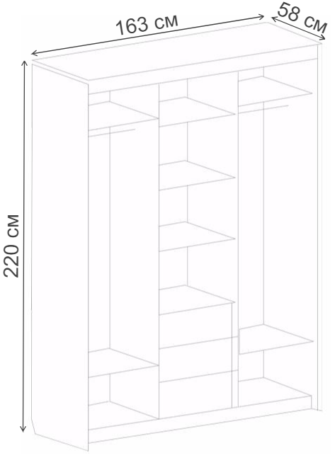 Шкаф-купе ШК-05 венге