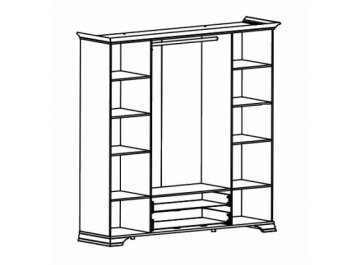 Шкаф четырехдверный Kentaki S320-SZF6D2S