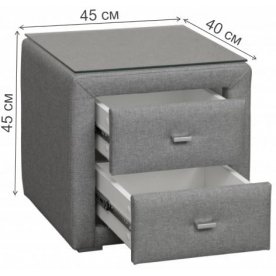 Прикроватная тумба Прикроватная тумба 06.34-01 со стеклом