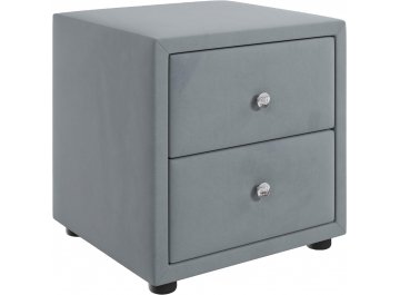 Прикроватная тумба Cubo серый велюр