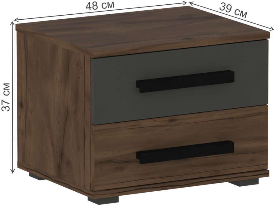 Прикроватная тумба Глазго таксония / металл бруклин