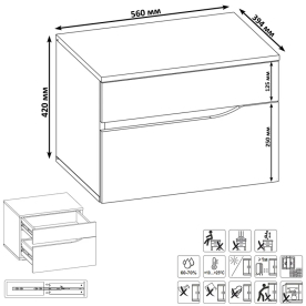 Прикроватная тумба Мостана