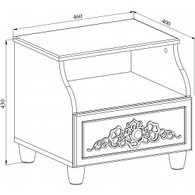 Прикроватная тумба Соня Премиум СО-8К