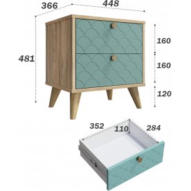 Прикроватная тумба Велламо