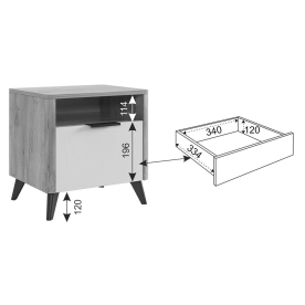 Прикроватная тумба Адам