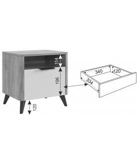 Прикроватная тумба Адам