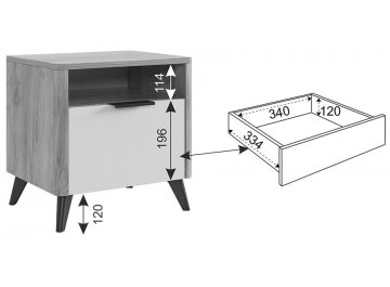 Прикроватная тумба Адам