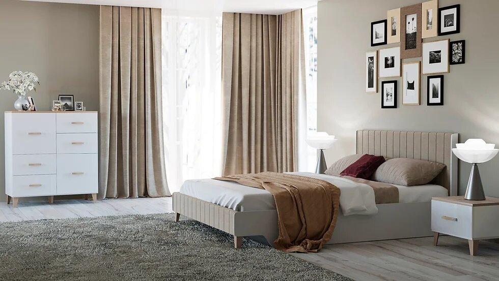 Спальный гарнитур Briton дуб сонома / белый комплектация 1