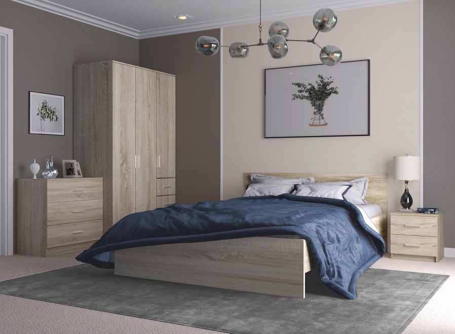 Спальный гарнитур Хай-тек сонома комплектация 1