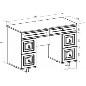 Туалетный столик Элизабет ЭМ-1312