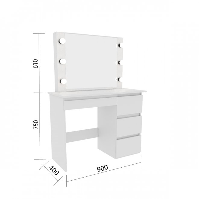 Туалетный столик Сура белый