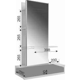 Туалетный столик Мария навесной