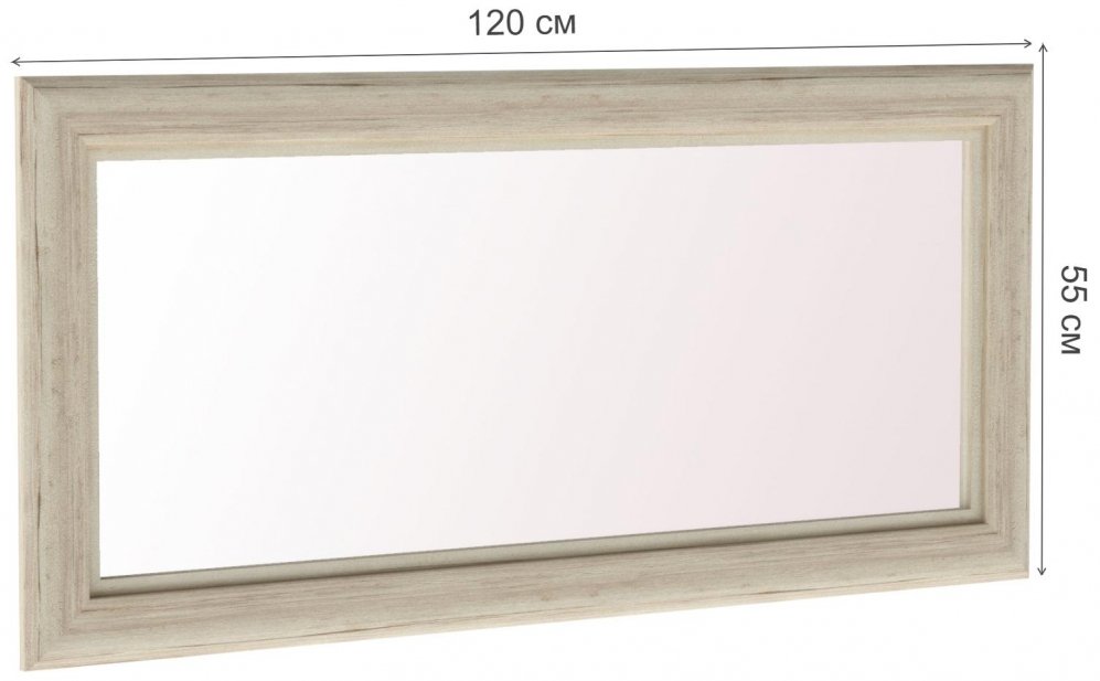 Зеркало Мале дуб галифакс белый 