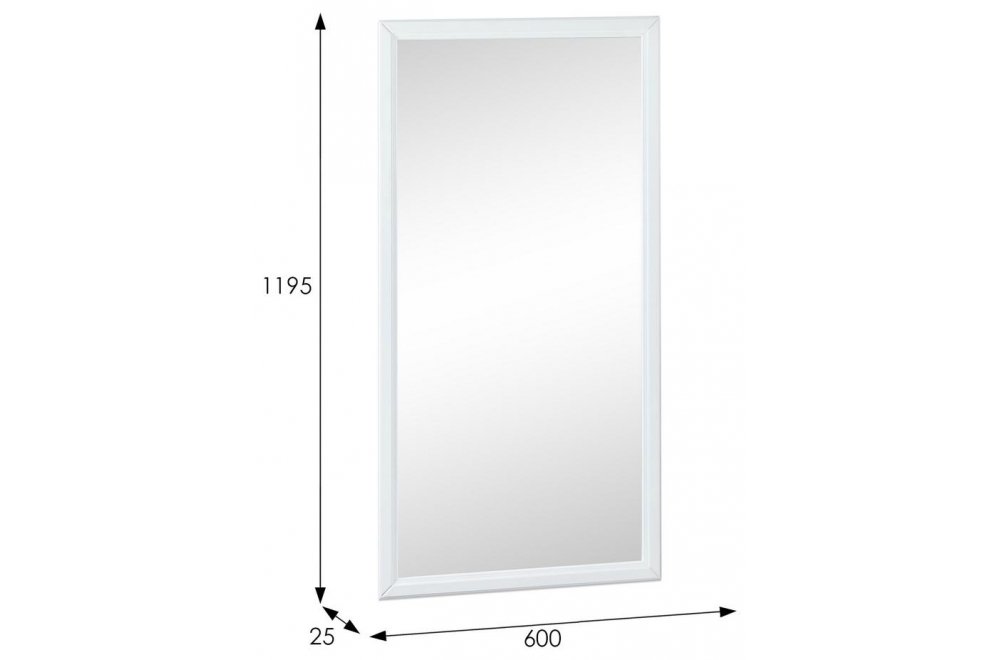 Зеркало настенное Ника белое