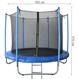 Батут с защитной сеткой AL-in180-blue