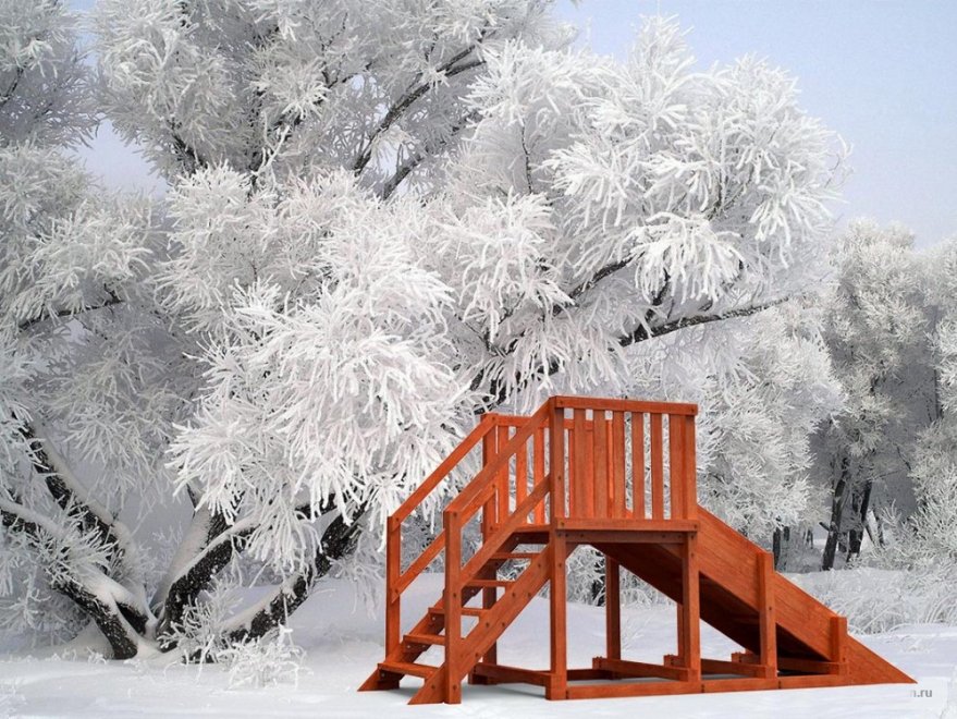 Горка деревянная Урал