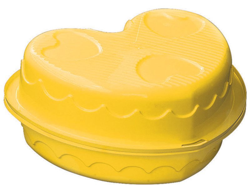 Детская песочница-бассейн Сердечко х2 желтая