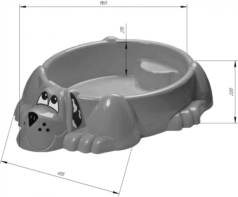Песочница Sheffilton Kids Собачка 373 красный
